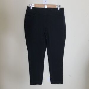 Loft Curvy Skinny Ankle Black Women's Pants Size 8